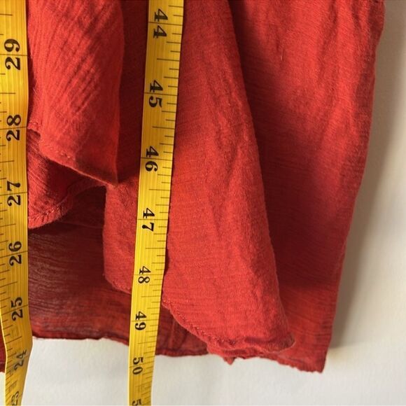 Anthropologie Red Carter Gauzy Burgundy Red High Low Midi Dress - Picture 10 of 10